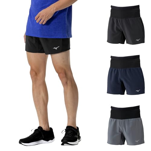 【スタンダード】ランニングウェア マルチポケットパンツ 6インチ ショートパンツ 360度ポケット 収納 メンズ ブラック L