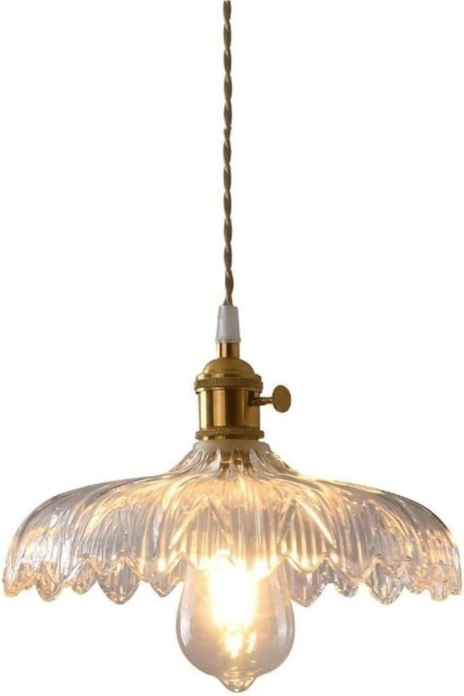 Suspension en verre soufflé de chevet lampe suspendue chambre salon design nordique
