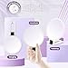 B Beauty Planet 40X Magnifying Mirror, Hand Mirror with Handle, Double Sided Hand Mirror with 40X/1X Magnification, Travel Essential Portable Foldable Makeup Mirror for Precision Makeup White