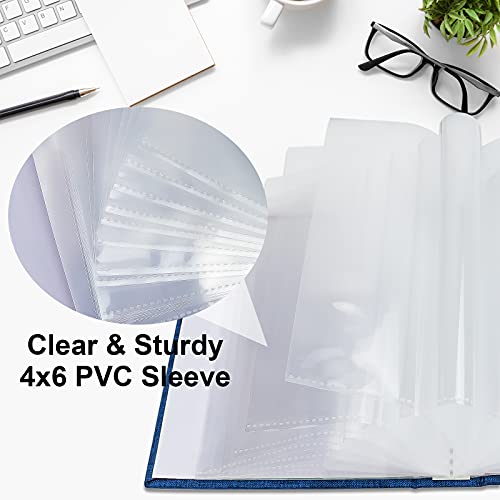 image for Vienrose Small Photo Album 4x6 Photos, 2 Pack Linen Cover Mini Photo B