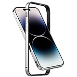 Arktis Hülle kompatibel mit iPhone 14 Pro, AirZero Alu Bumper Rahmen - Silber kabelloses Laden möglich Aluminium ultradünn federleicht