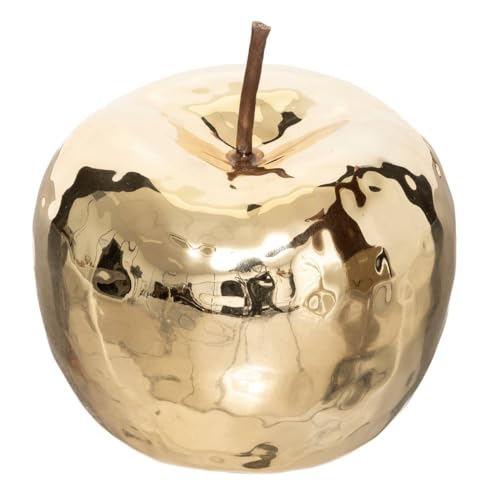 Atmosphera - Pomme déco - céramique - doré - D12 cm