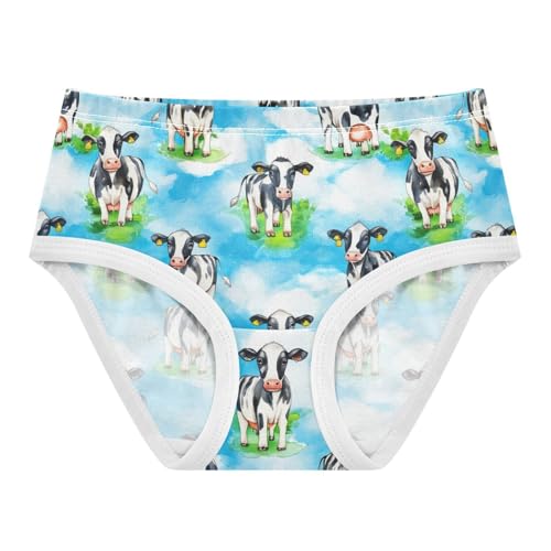 Toddlers Underwear Floral 2t Cotton Little Girl Panties Stylish Kids Undies Briefs Cute Cows Sky Blue Animal