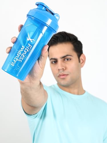 Image of Fitness Mantra 700ml Classic Shaker Bottle for Men & Women |Capacity 700 ml, Blue|