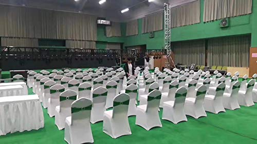 Lovwy 50 Pcs Burgundy Spandex Chair Sashes Stretch Chair Bands Bows For Wedding Party Engagement Event Birthday Graduation Meeting Banquet Decoration (50 Pcs, Burgundy) #TOP4