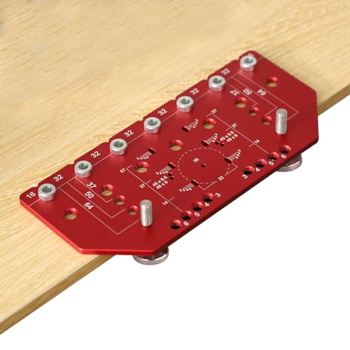 Shelf Pin Clamp And Hinge Jig Two-in-one, With Self-clamping Function All-met...