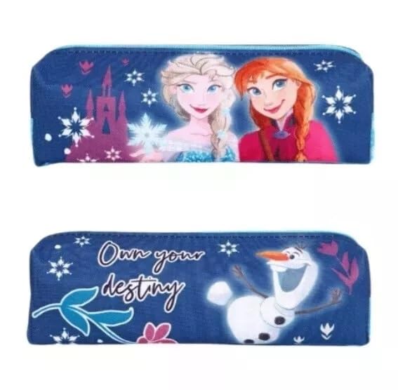 GIFTIDEAZZ Kids Character Pencil Case – Fun & Durable School Supply Organizer with Zipper – Cute Designs Perfect for School, Travel, and Art Supplies (Frozen Own Your Destiny Pencil Case)