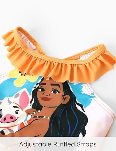 Image of Disney Elsa Princess Toddler Girls Two Piece Tankini Top and Bow Tie Bikini Bottom Beach Swimsuit Set