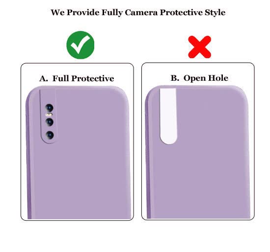 Image of A rtistque Liquid TPU Silicone Matte Shockproof Flexible with Camera Protection Soft Back Cover Case for Vivo V15 Pro - Purple