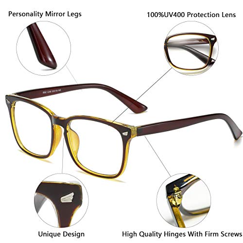 Image of Square Blue Light Blocking Glasses,Computer /Gaming /Screen Glasses for Women or Men
