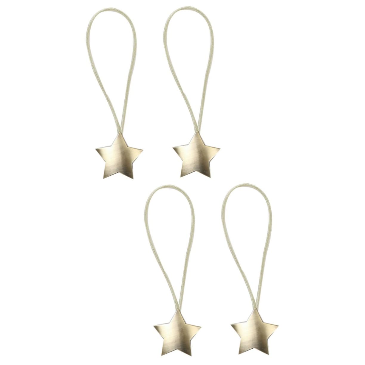 Ciieeo 4pièces Attaches Magnétiques Métal pour Rideaux Système De Fixation Facile Embrasses Décoratives pour Salon Chambre Et Bureau Bronze