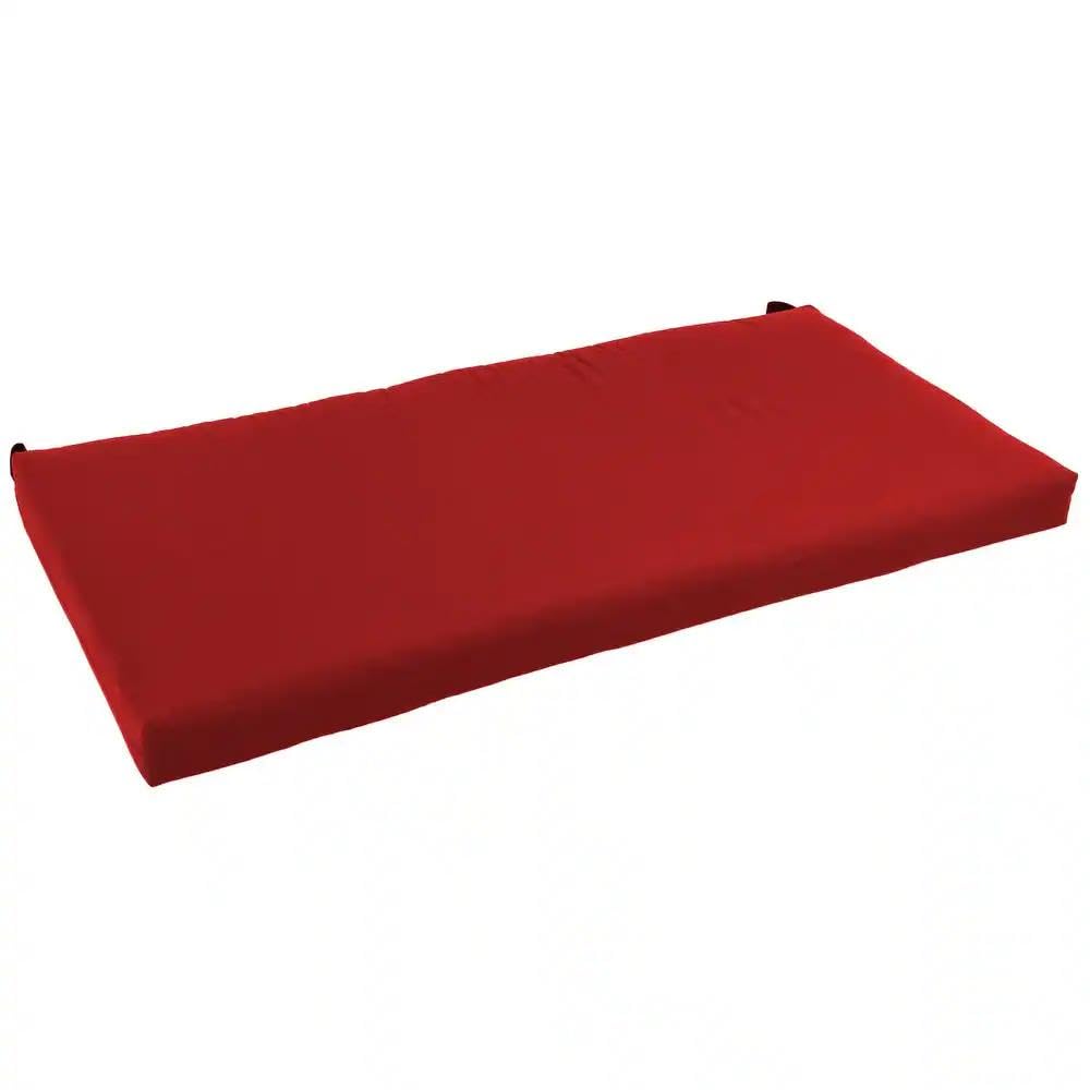 Ruby Red Rectangle Patio Cushions for Outdoor Furniture with Attachment Ties, 42