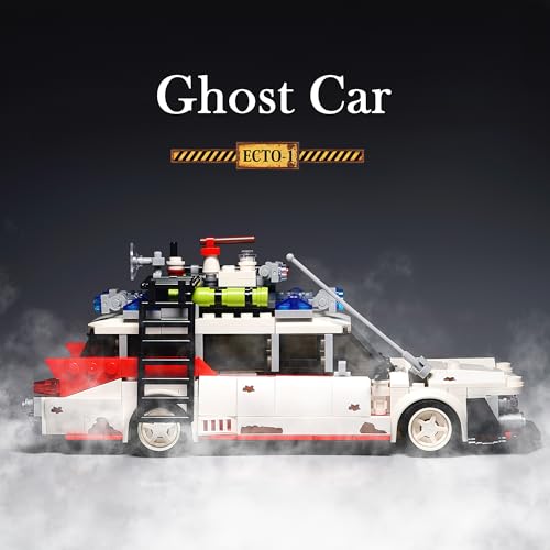 HI-REEKE Ghost Buster ECTO-1 Building Kit for Adult, Speed Champion Car Creator Building Blocks Toy Set Creator-605PCS