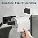 NearMoon Toilet Paper Holder Self Adhesive, Premium Thick SUS304 Stainless Steel Square Rustproof Toilet Roll Holder no Drilling for Bathroom, Kitchen, Washroom (Matte Black)