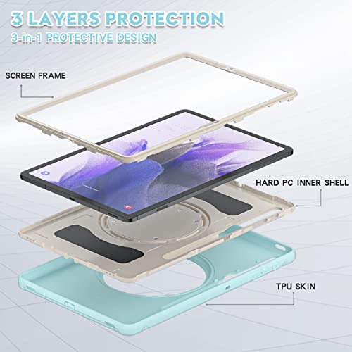 Étui Samsung Galaxy Tab S8 Plus robuste X800 avec béquille 360 - 4