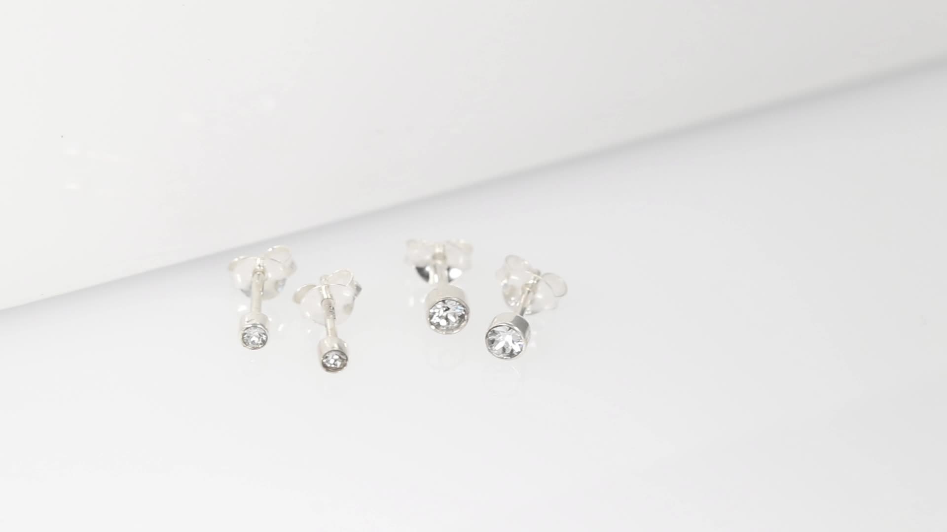 Elli Set di Gioielli Donna Classico Simple con Cristalli in Argento Sterling 925