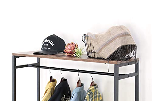 Amazon｜快適ホームズ ヴィンテージ風 ハンガーラック 幅85cm ブラウン