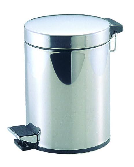 Pearl Metal AZ-7079 Trash Can with Lid, Stainless Steel Pedal Pail, 3.2 gal (12 L)