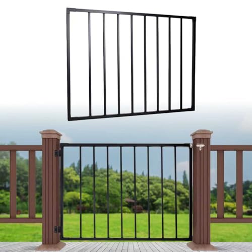 Heavy-Duty Deck Fence Gate, 38" H x 48" W, Rust-Resistant
