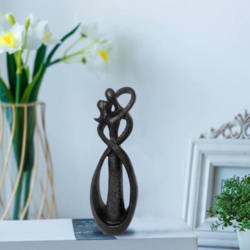 Resin Couple Modern Sculptures Home Decor Romantic Gift for Weddings Valentine's Day and Anniversaries Decoration Figurine for Girlfriend, Bridal Shower, Engagement - Image 4