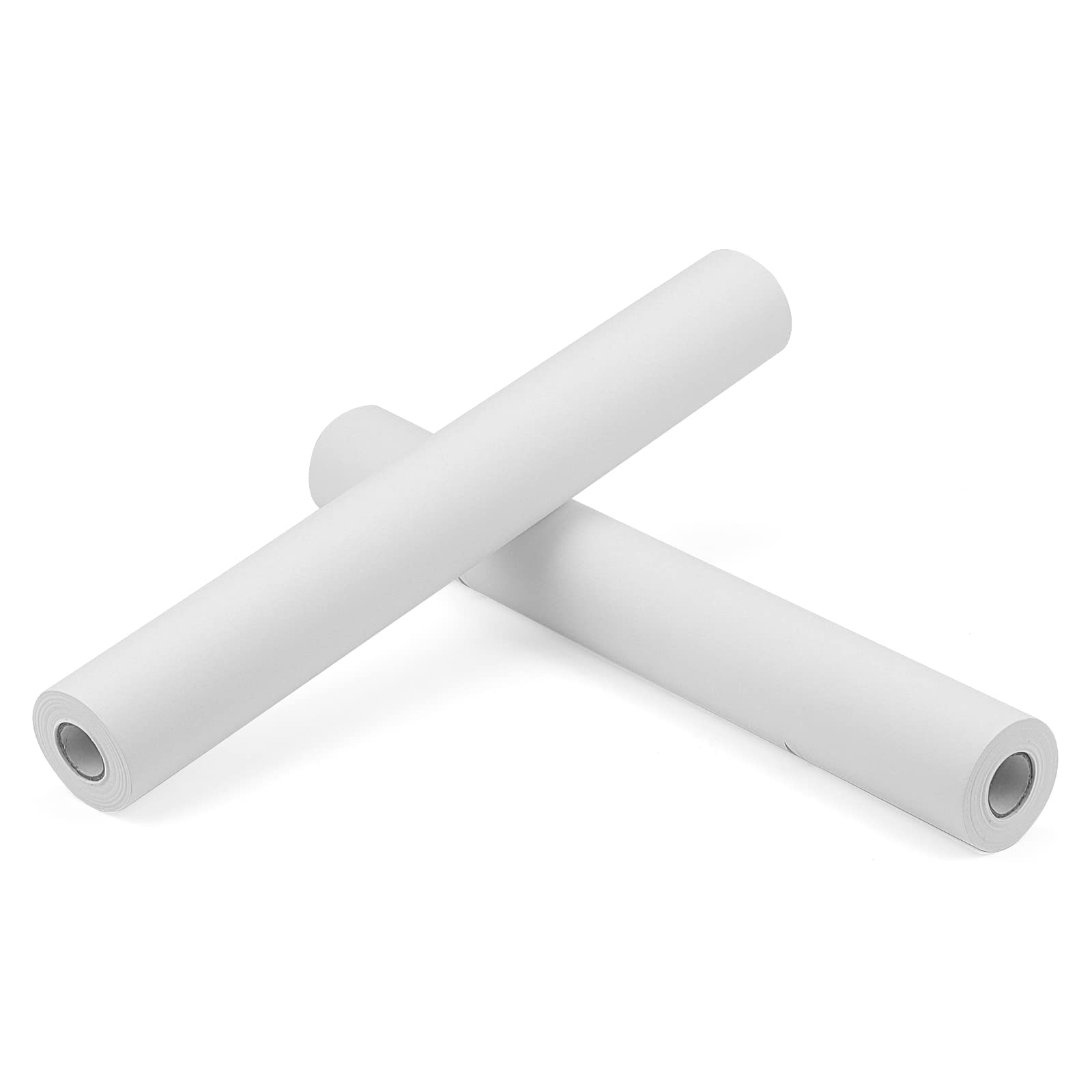 MUKCHAP 2 rotoli di carta da disegno, 44 cm x 25 m, rotolo di carta bianca per pittura, carta artistica per schizzi, disegno