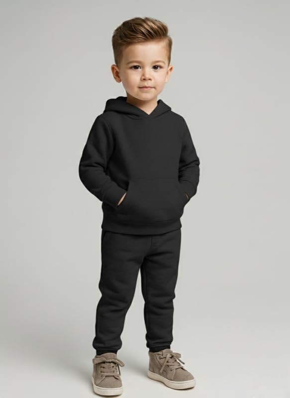 Image of Kids Hoodie Sweatshirt, Boys & Girls Relaxed Fit Wool Hooded & Round Neck Sweatshirt