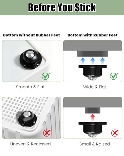 Image of TRVL FIELDER Self Adhesive Caster Wheels for Furniture, Low Profile Casters for Small Furniture, 28 LBS Load Capacity Per Steel Wheel, Rollers Sliders for Kitchen Appliances (4 PCS, Black)