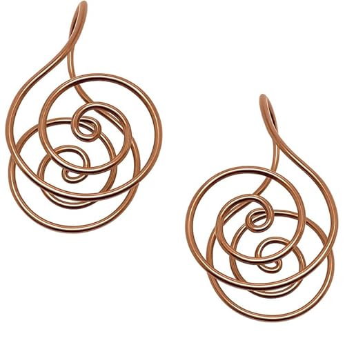 Psdndeww Anneaux de paume en spirale en cuivre fabriqués à la main pour la guérison énergétique et la pratique spirituelle, accessoires confortables pour les mains, anneau permanent en alliage de – vue 4