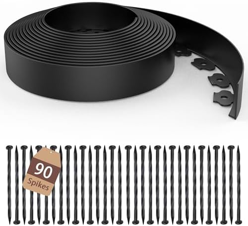 Landscape Edging Heavy Duty – 5 Surprising Choices You Didn't Expect 5 ESOHOT 40FT Landscape Edging,Heavy-Duty 2 in Tall No-Dig Garden Edging with 90 Spikes for Lawn Edging and Flower Beds (Black, 40FT)