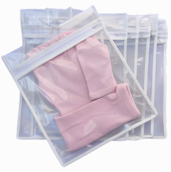Kit 7 Saquinhos Organizadores para Maternidade, Multiuso, 27x33cm, com Zíper, para Bebê (Branco)