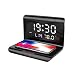Produktbild Shenjia Digitaler Wecker mit kabellosem Laden & LED-Zeit-/Temperatur-Kalenderanzeige, 10 W Qi Wireless Charging Pad Dock für iPhone 11, XR, XS, X, 8, Galaxy S10 S9 S8, Note 10 Note 9 und mehr