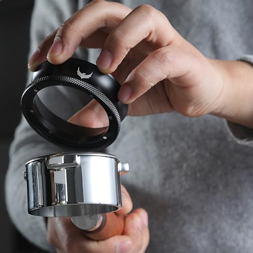 Magnetic 51mm Dosing Funnel & Espresso Puck Screen Set - Premium Barista Tools - Espresso Funnel and Puck Filter for 51 mm Portafilter Basket