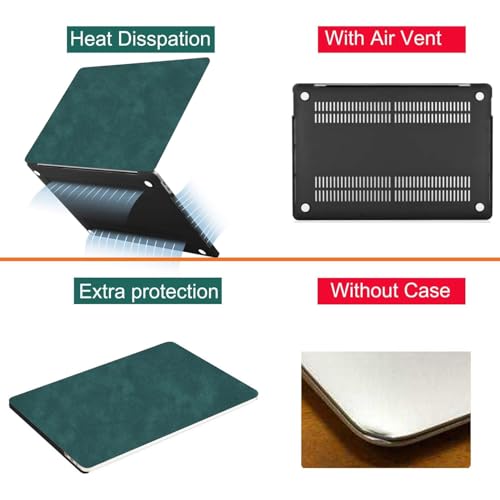 Image of MOCA Pro 16 Inch Laptop Case 2019 2020 A2141 Slim Protective Plastic Hard Shell Cover with Touch Bar and Touch ID Support (Dark Green, Pro 16 inch 2019-2020)