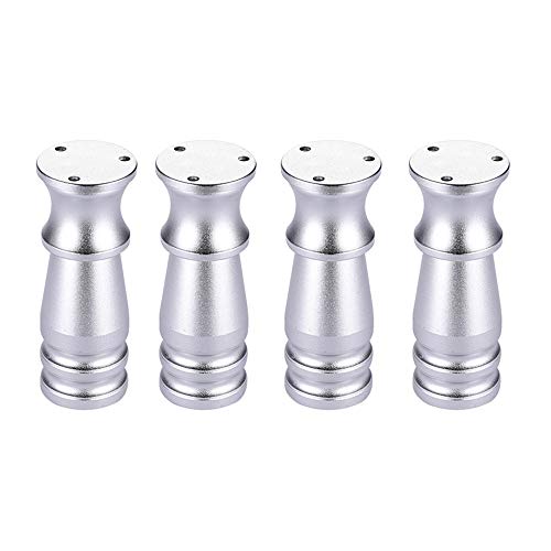 Preisvergleich Produktbild Furniture Legs Möbelfüße, 4er-Pack, Silberne Metallschrankfüße Sofa Badezimmerschrankfüße Möbelfüße höhenverstellbares Möbelzubehör