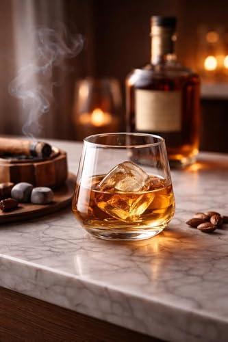 Image of ROUMYKS 350 ML Whiskey Glass Tumbler Highball Glasses Clear Iced Tea and Glasses for Drinking Cocktail, Whisky,Juice, Milkshake, Coke, Soda, Dishwasher Safe Pack of 6