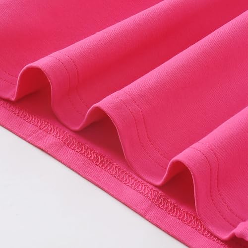 Image of Magic Park 12M-14Y Toddler Short Sleeve T-Shirt Girls Ruffle Blouse Kids Solid Color Tee Casual Tops Holiday Clothes