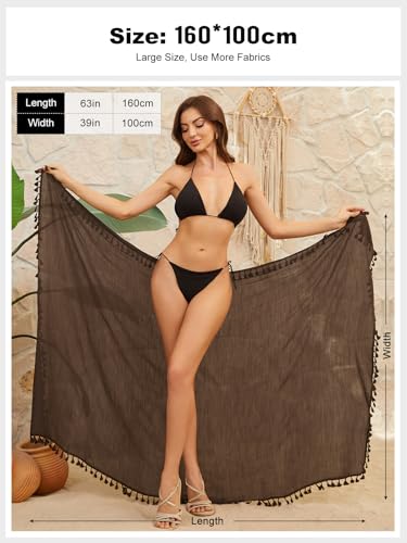 Image of QIANXIZHAN Women's Swimsuit Cover Up,Beach Sarong Wrap Bottom Coverup