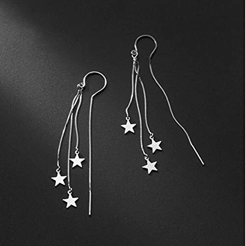 Fils d'oreilles argent S925 anti-allergie style franges - 2