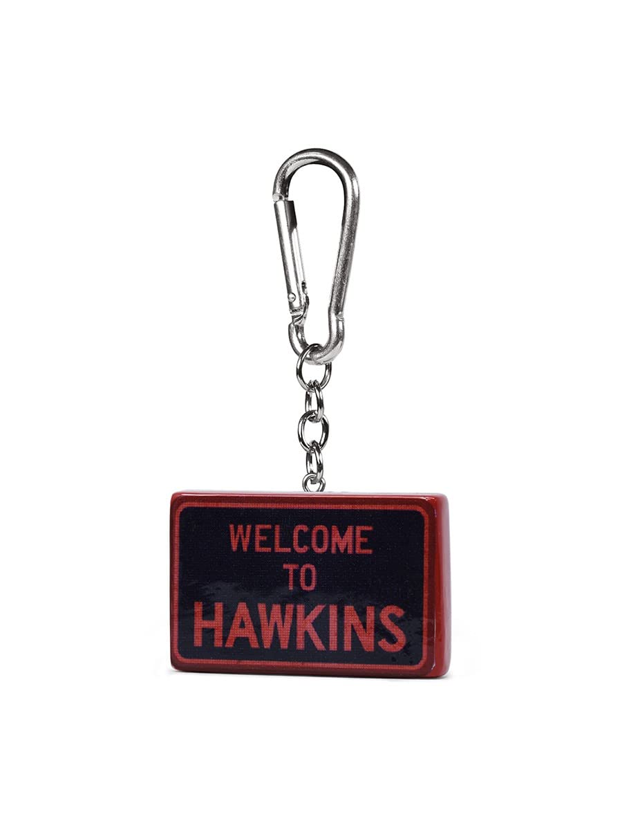 Pyramid International Men's Red Stranger Things (Hawkins Sign) 3D Keychain