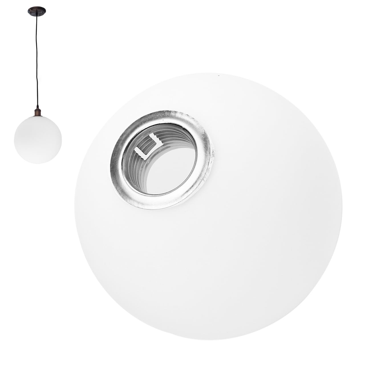 TEHAUX Frosted Glass Lampshade Replacement Globe G9 Retro Round Lamp Cover for Ceiling Wall and Table Lights 3.14 Inch Diameter Vintage Style Light Fixture Accessory-image-21