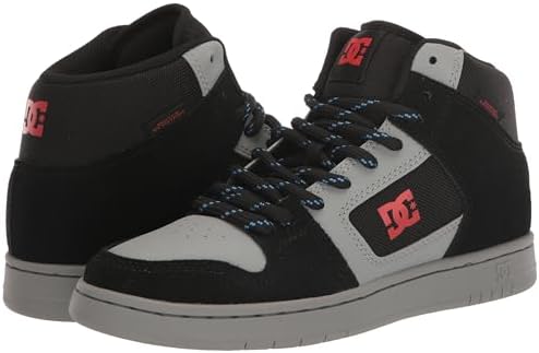 DC Men's Manteca 4 Water Resistant Winter High Top Skate Shoe, Black/Grey/RED, 10 | Image 6