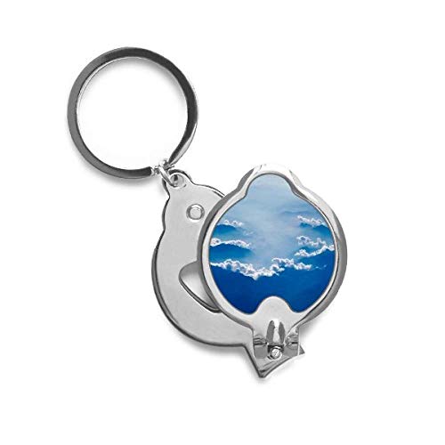 Ongle Cutter Ciel gris brouillard et nuages blancs pour manucure