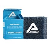 PICKLETECH Pickleball Paddle Cleaner Eraser - Carbon Fiber Pickle Ball Racket Cleaner - One Piece Construction Paddle Eraser - Superior Residue Removal & Maximum Stain Adhesion-Square Dark Blue