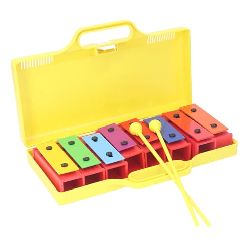 8 notas sinos ressonadores coloridos placas removíveis caixa de plástico instrumento de percussão ma