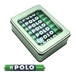 Polo Mints Original Sweets 16 Large Tubes 34g 544g Bundle with TinTastic Silver Window Lid Refillable Tin