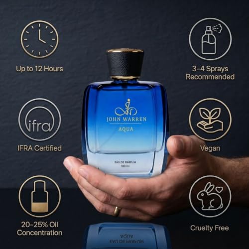 JOHN WARREN Aqua Eau De Parfum for Men Aquatic - Image 6