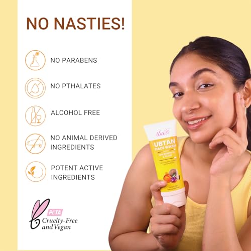 Iba Ubtan Face Wash, 100ml for all Skin type with Turmeric, Saffron & Sandalwood for Tan Removal & Glow