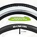 20 x 1.75 Inch Bike Tire 2 Pack Bicycle White Wall Side Tires Folding Bead Tyre with 2 PCS Inner Tubes Compatible with 20