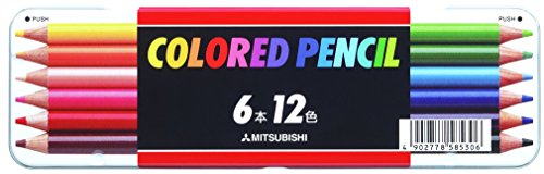 【平成レトロ】三菱 ロックマン 色鉛筆 12色 6個セット 平成レトロ】三菱 ロックマン 色鉛筆 12色 6個セット