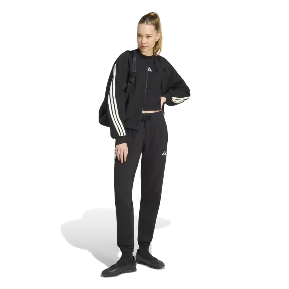 adidas Femme Essentials 3-Stripes Padded Slim Baby Shirt, Black/White, XXL